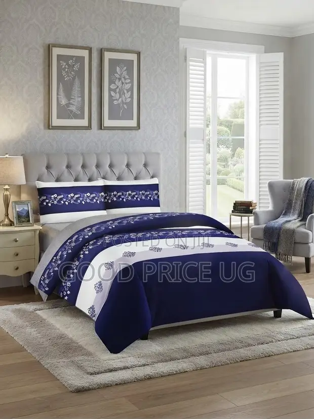 Amalia Embroidered Cotton Duvet Cover Set - 1