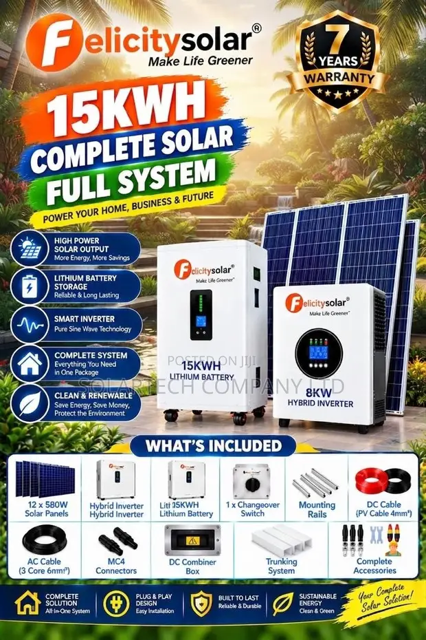 Felicity Complete Solar System 15kWh Battery 6.96kW Solar - 1