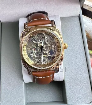 Patek Philippe Men's Watch with Brown Leather Straps