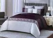 4-Piece Maroon & Grey Duvet Bedding Set - 2