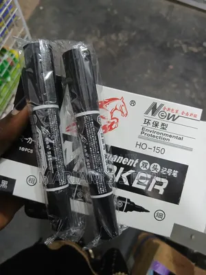 Pack of Double-Ended Black Oil-Based Permanent Markers