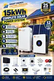 15kWh Complete Solar Power System - Felicity 12x580W Panels - 2