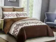 Traditional 4-Piece Brown & Beige Floral Comforter Set - 2