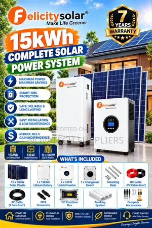 15kWh 48V Lithium Solar Package with 8kW Hybrid Inverter