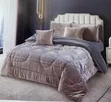 6-Piece Velvet Grey Bedcover Set (6x6) - 1