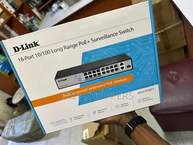 D-Link 16-Port PoE+ Surveillance Switch - Long Range - 1