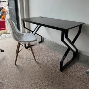 Black Metallic Computer Desk with Drawers