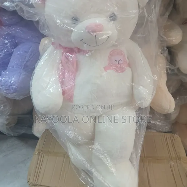 Giant Teddy Bear - White, 130cm - 1
