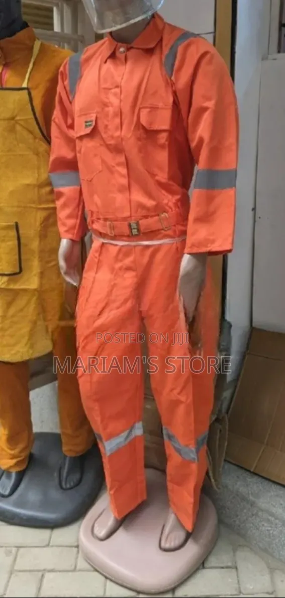 High-Visibility Safety Coverall with Reflective Strips & PPE Kit - 1