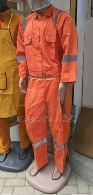 High-Visibility Safety Coverall with Reflective Strips & PPE Kit