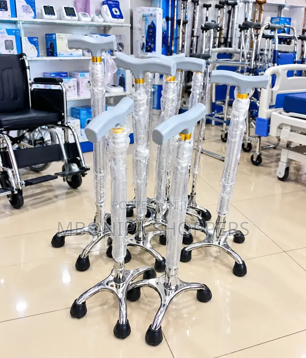 Adjustable Quad Cane - Heavy-Duty Walking Support - 1