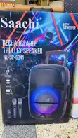 Saachi Rechargeable Trolley Speaker with 2 Microphones - 4
