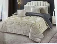 6-Piece Velvet Bedcover Set - Khaki - 2