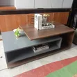 Brown Wooden Centre Table with Storage - 1