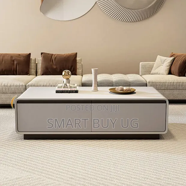 Gray Centre Table with Storage | Living Room Coffee Table - 1