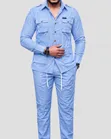Men's Classic Long-Sleeved Shirt and Trousers Set - 3
