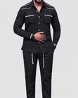 Men's Classic Long-Sleeved Shirt and Trousers Set - 5