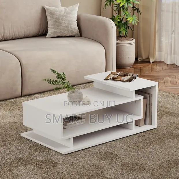 Beautiful White Wood Center Table for Living Room - 1