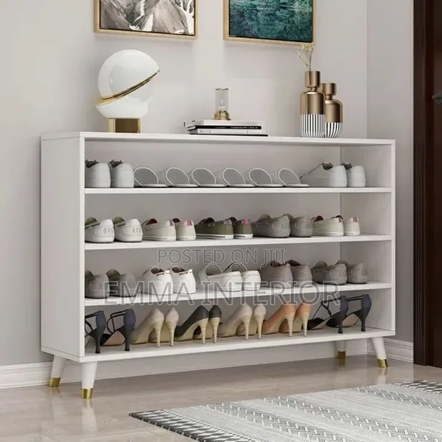 Modern 5-Tier Wooden Shoe Rack - 1