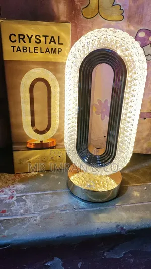 Oval Crystal LED Table Lamp - Rechargeable