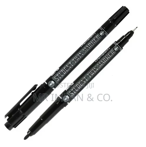 Permanent Twin Marker - Black - 1