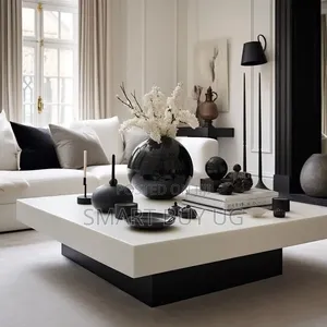 White and Black Modern Center Table