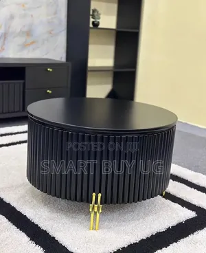 Modern Wooden Centre Table | Glossy Black
