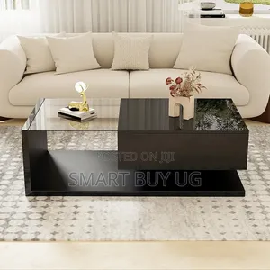 Brand New Centre Table with Drawers - Black Glossy Finish