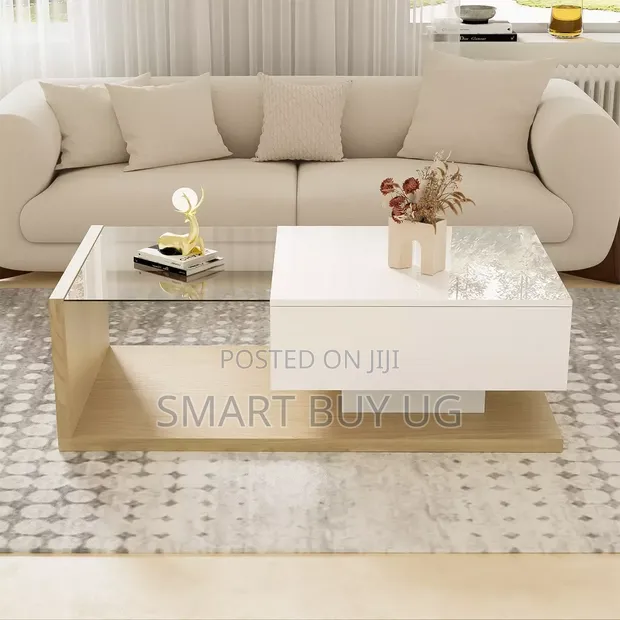Modern Centre Table with Storage | Glossy Finish - 1