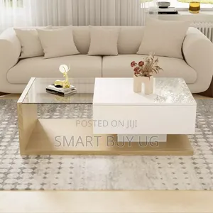 Modern Centre Table with Storage | Glossy Finish