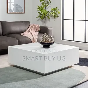 Modern Wooden Center Table | White Glossy Finish