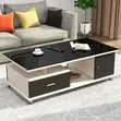 Black Center Table with Storage - 1