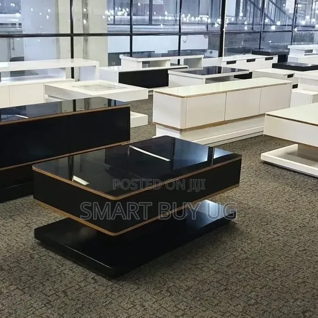 Modern Wooden Center Table with Storage - 1