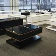 Modern Wooden Center Table with Storage - 2