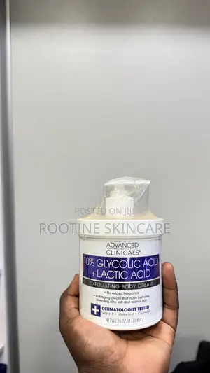 Advanced Clinicals 10% Glycolic + Lactic Acid Exfoliating Cream