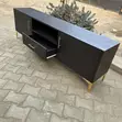 8ft Gray TV Stand with Drawers - 3