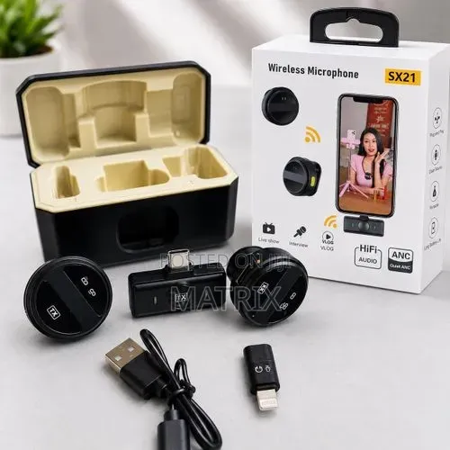 SX21 Wireless Microphone Set - Dual Mic with ANC - 1
