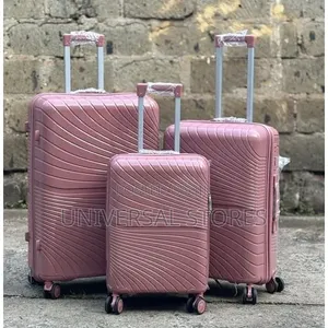 3pcs Waterproof Rubber Suitcase Set - Large, Medium & Small
