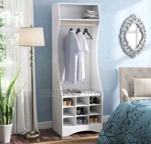White Open Closet Wardrobe