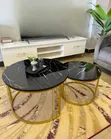 Brand New Marble Round Coffee Table - Black - 2
