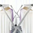 Foldable Metal Clothes Rack - Portable Garment Hanger - 2