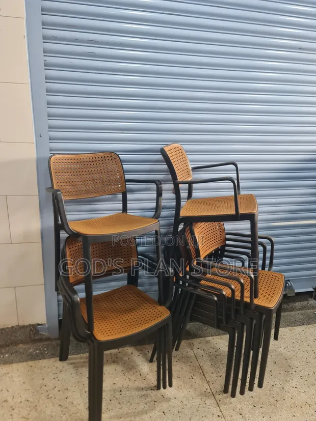 Royal Rattan Plastic Dining Chairs (Set of 4) - 1