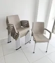 Gray Dining Chairs with Metallic Legs (Brand New) - 1