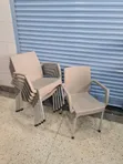 Gray Dining Chairs with Metallic Legs (Brand New) - 3