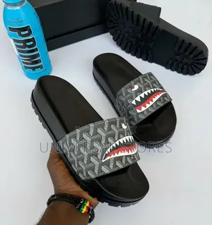 Goyard x Sprayground Shark Slides
