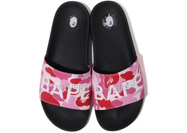 Bathing Ape (BAPE) ABC Camo Pink Slide Sandals - 1