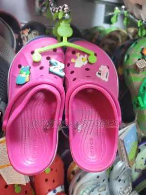 Hot-Pink Crocs Clogs with Shoe Charms