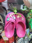 Hot-Pink Crocs Clogs with Shoe Charms - 2