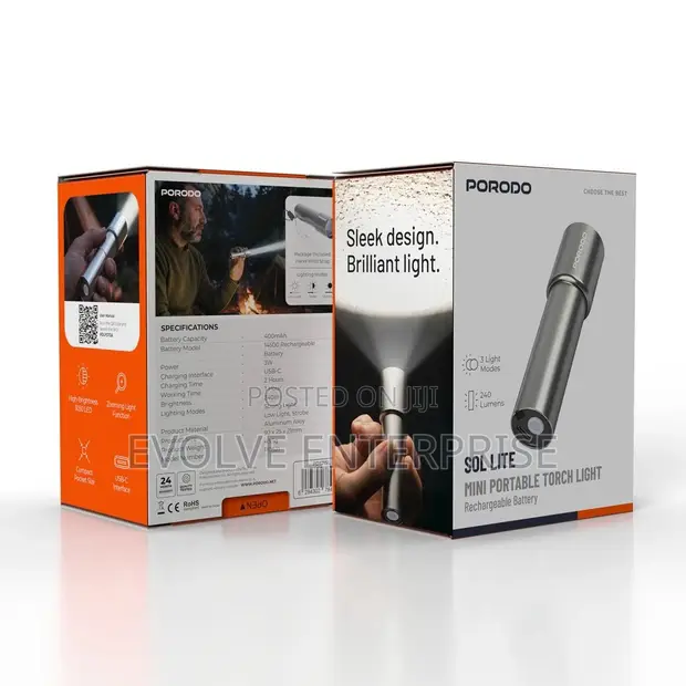 Porodo Mini Torch Light 240lm - 1