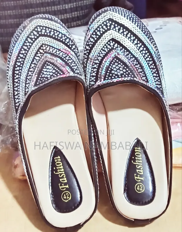 Haffie Collections Black Buckle Flats - Size 40.5 - 1
